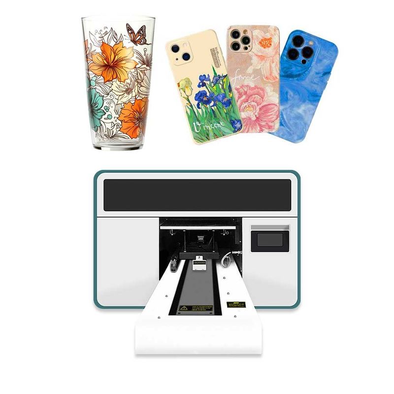 طابعة A3 الهجينة UV UV Inkjet طابعة سطحية طابعة 3D مع رأس I3200