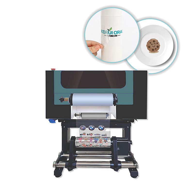 طابعة UV DTF ذاتية التصنيف بطابعة 2 رؤوس XP600 I3200 A3 T قميص DTF AB طابعة فيلم
