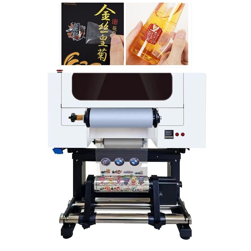 2024 A3 UV DTF الطابعة الشعار الطباعة 30CM UV DTF الطابعة مع طبقة لملصق