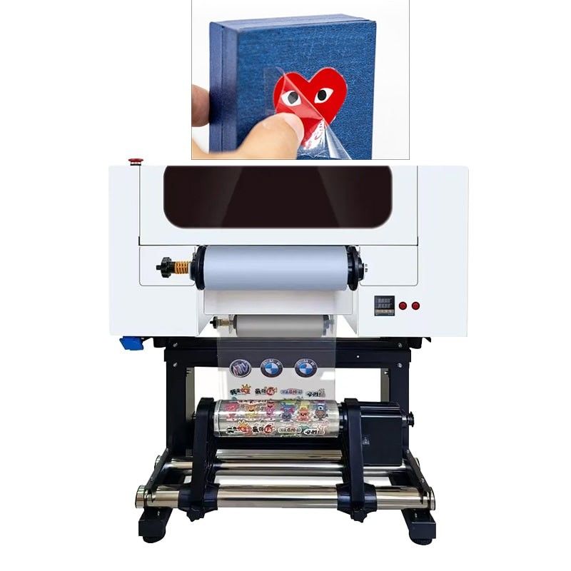 طابعة UV DTF حجم A3 30cm 60cm UV DTF طابعة فيلم AB لطباعة الملصقات الكريستالية
