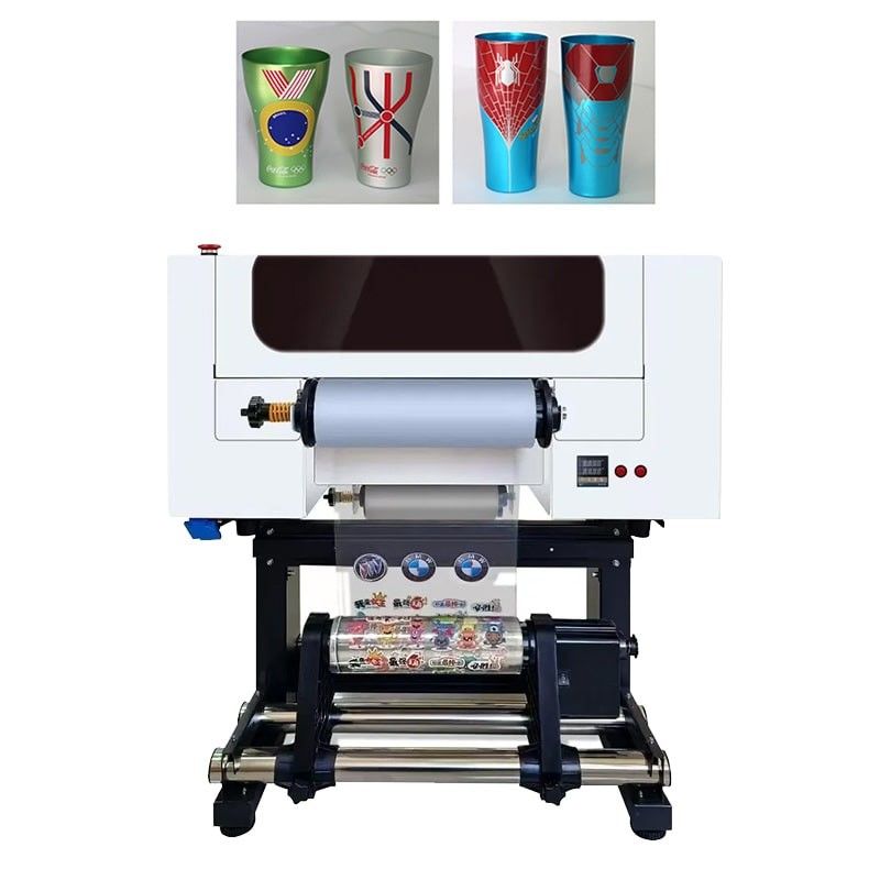 طابعة UV DTF من طابعة إلى طابعة مع رأس XP600 طابعة UV DTF 30 سم آلة طباعة قمصان