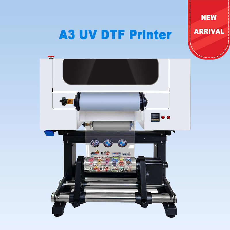 طابعة A3 UV DTF طابعة 30cm UV DTF طابعة T Shirt طابعة مباشرة إلى طابعة فيلم