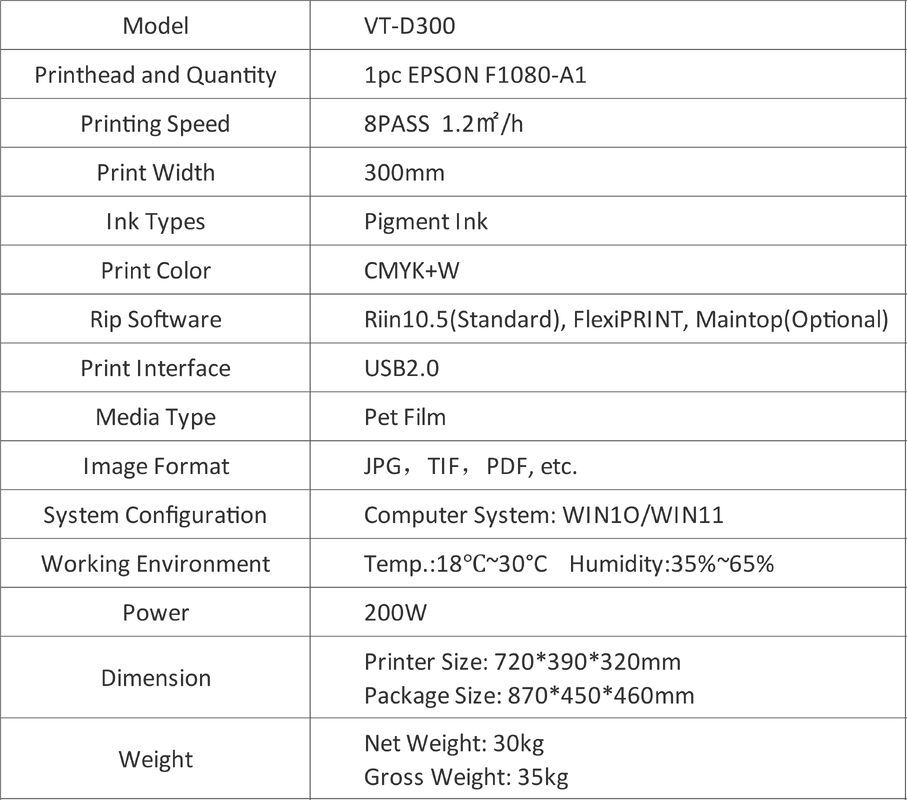 طابعة DTF مقاس 30 سم A3 سطح مكتب رأس طباعة XP600 طابعة DTF لطباعة فيلم PET على التي شيرت