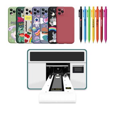 الجلد A3 حجم UV الطابعة الهجينة UV طابعات حبر رشاشة سطحية آلة الطباعة ثلاثية الأبعاد