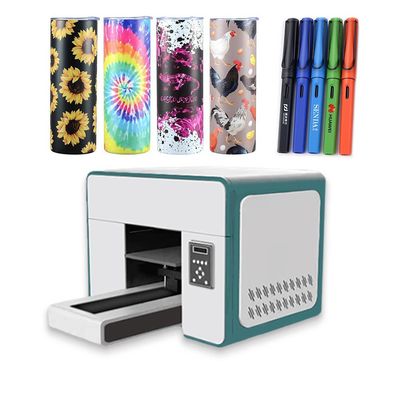 طابعة كوب أسطوانة UV A3 طابعة مكتبية صغيرة A3 طابعة سطحية UV زجاجة أكريليك