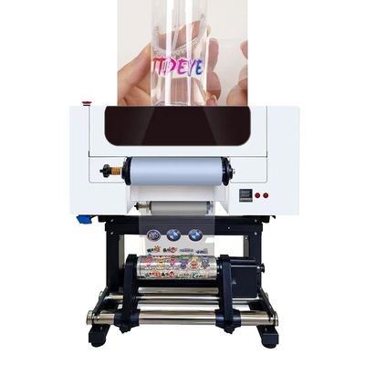 30CM UV DTF الطباعة والطلاء الطابعة المتكاملة آلة مع رأسين