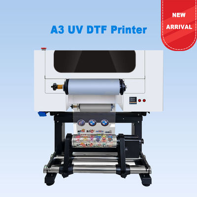 طابعة A3 UV DTF طابعة 30cm UV DTF طابعة T Shirt طابعة مباشرة إلى طابعة فيلم